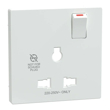 Schneider Electric MTN2170-6035 Merten System-D, 13A Universal Socket Rocker Cover, Lotus White