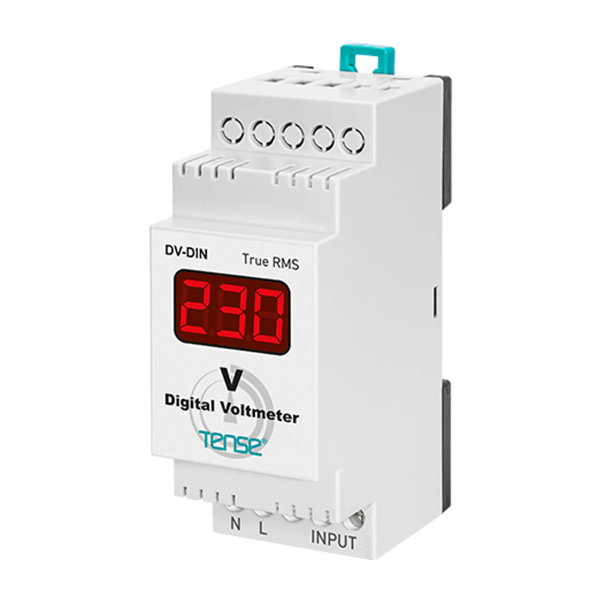 Tense DV-DIN Digital Voltmeter, DIN rail