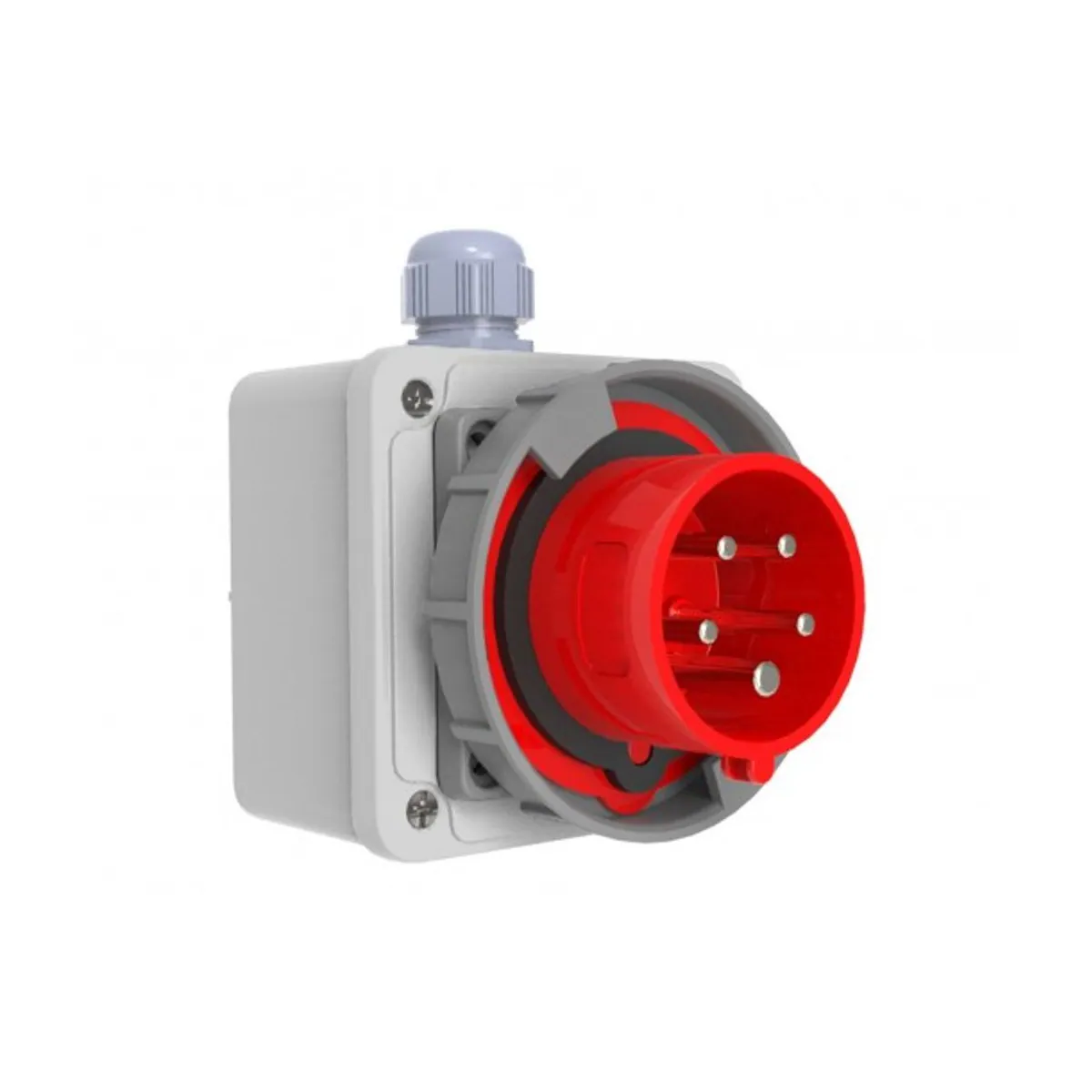 Bemis BC1-1505-7210 CEE Wall-Mounted Plug 16 A 3P+E+N IP67