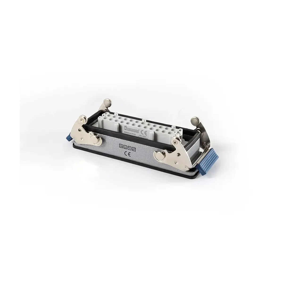 Emas Metal 24 Contact Machine Type Socket 16A Bottom Entry 2 Metal Latched Multi-Contact EBM24PM47