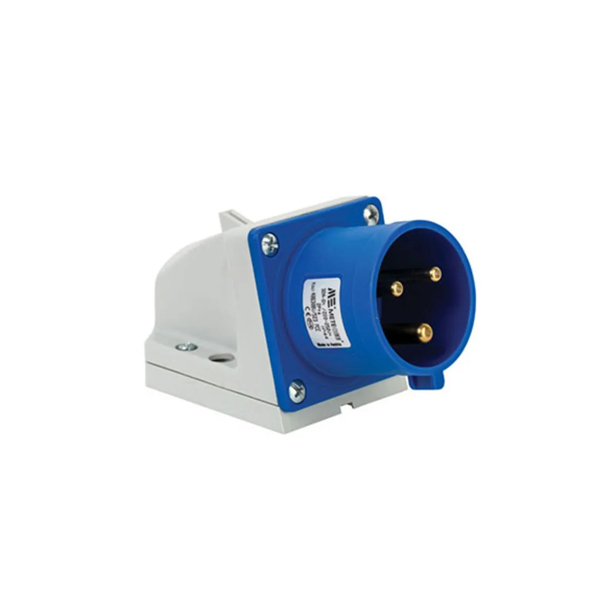 PCE 406308V 3x32A Wall-Mount Plug Angled Housing IP44 Screw Type