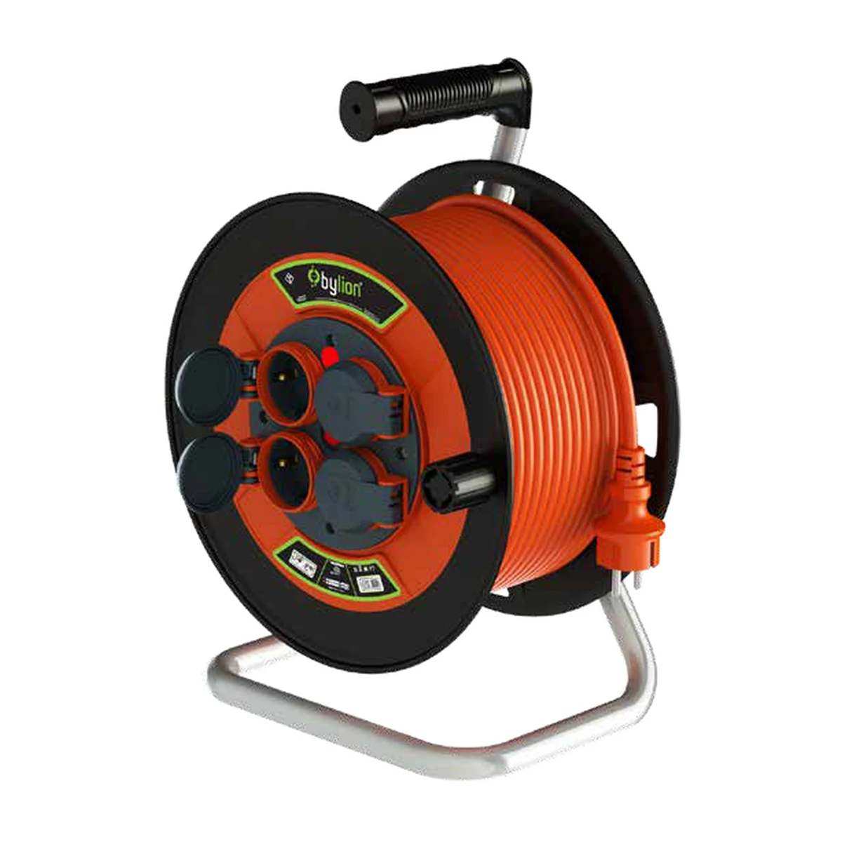 Bylion 102-303-1325 PMP-25325-F Cable Reel 25 m 3G2.5 Type F (Schuko) IP44 Orange