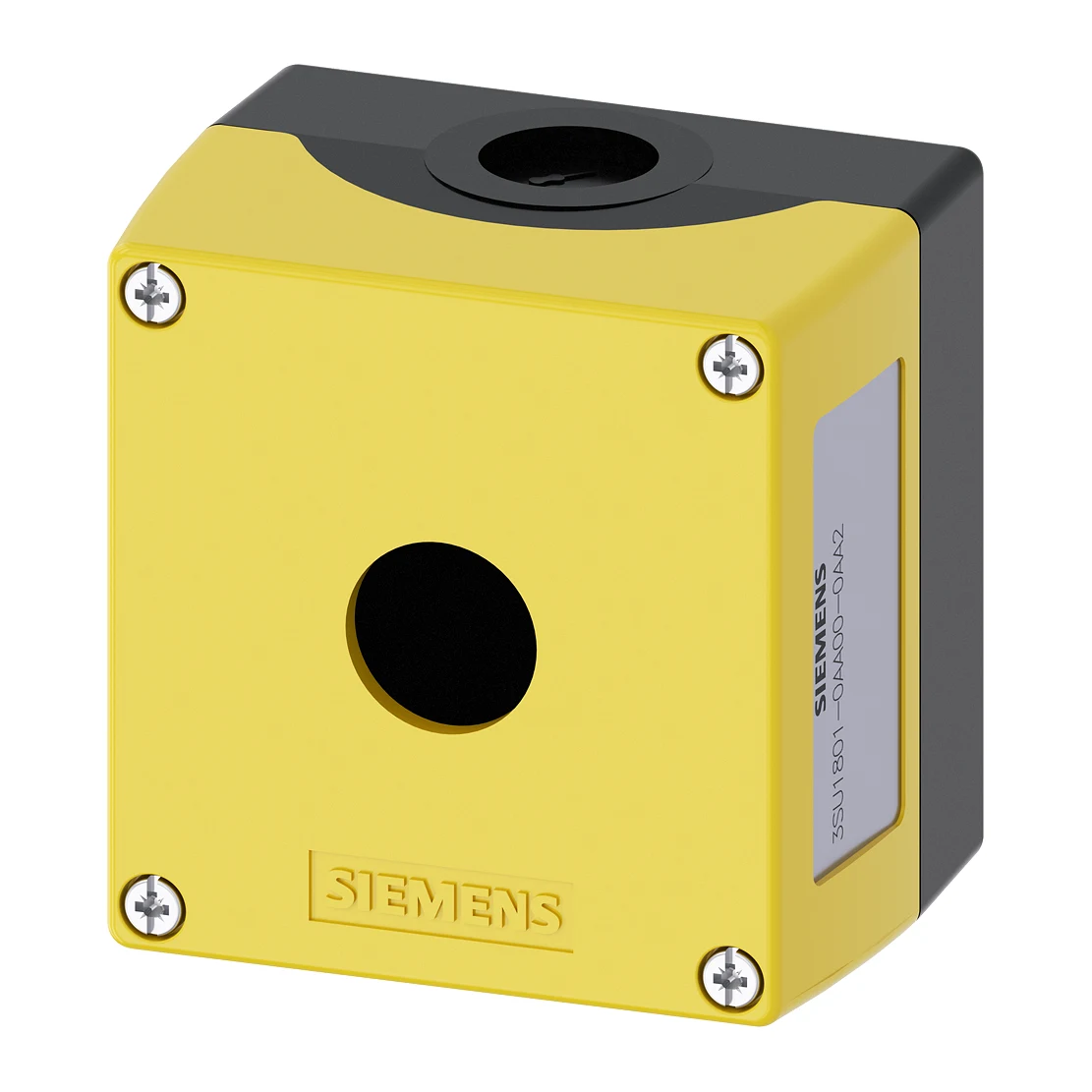 Siemens 3SU1801-0AA00-0AA2 Enclosed Control Push Button Emergency stop plastic 1-hole empty enclosure