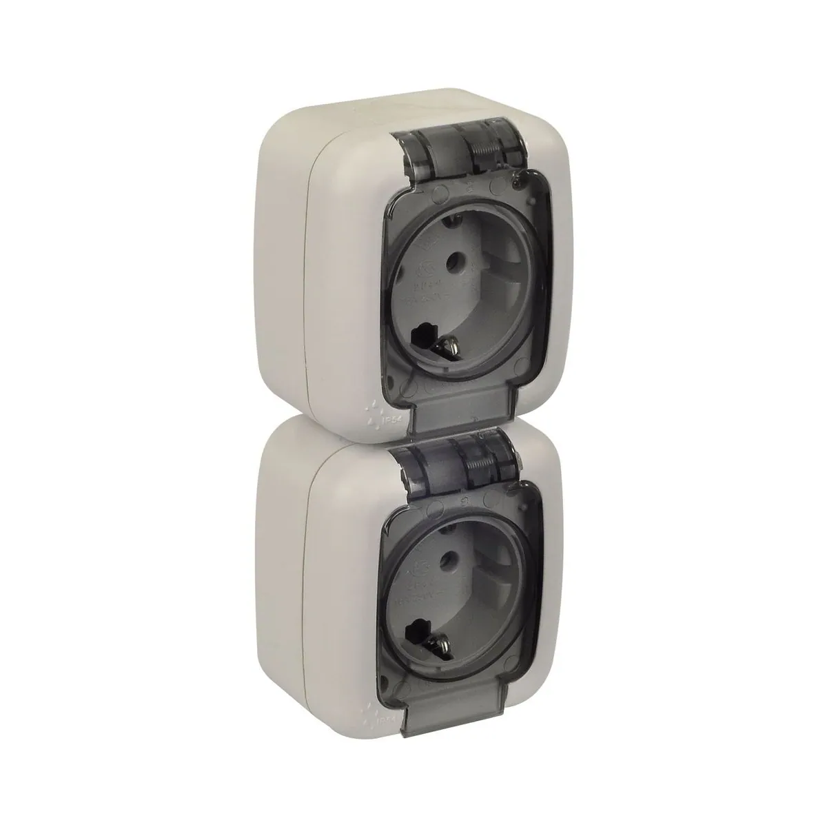 TP Elektrik 3201-325-0601 Nemli Yer Kapaklı Topraklı Priz + Kapaklı Topraklı Priz (dikey), IP 54
