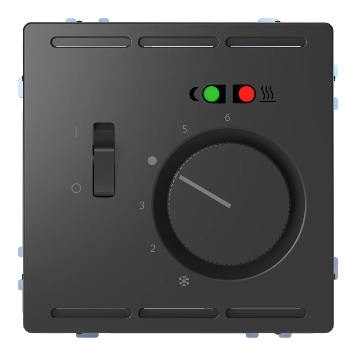 Schneider Electric MEG5764-6034 Floor Thermostat 230 V With Switch and Center Plate, Anthracite, System Design