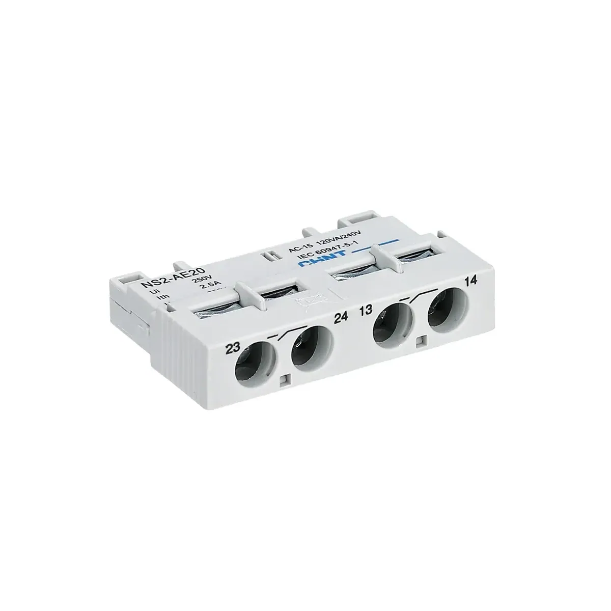 Chint NS2X Series NS2-AE20 2.5A 2NO Top-Mounted Auxiliary Contact