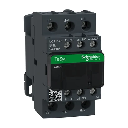 Schneider Electric LC1D25BNE TeSys Deca Green Contactor 3P 25A AC3 24-60VAC/DC