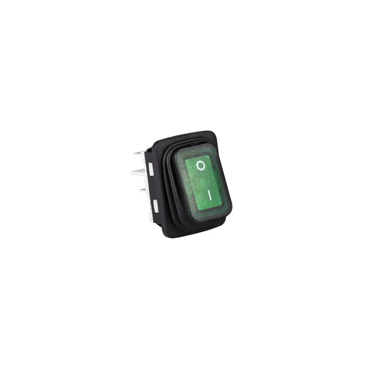 Emas A54 Series 30x22mm Gray Housing 2NO Illuminated Terminal Light Voltage 400V (0-I) Printed Green Switch