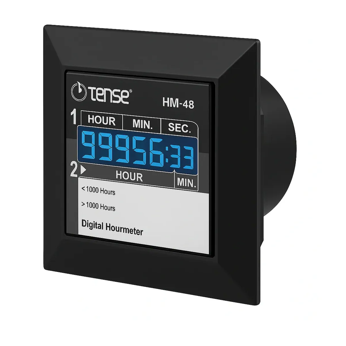 Tense HM-48 Digital Hour Meter, 5-digit 9mm, 2-digit 8mm Display, 24V AC/DC, 220VAC