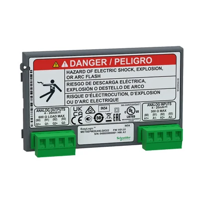 Schneider Electric METSEPM2KANLGIO22 PM2x30 Analog IO Module 2-IO 14