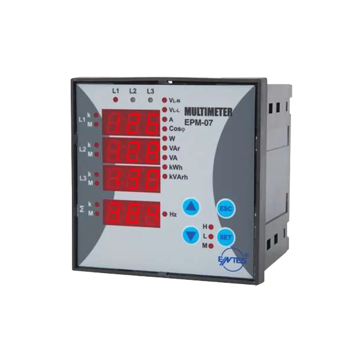 Entes EPM-07S-96-CT25 Network Analyzer, 45-265VAC/DC Supply, 96x96
