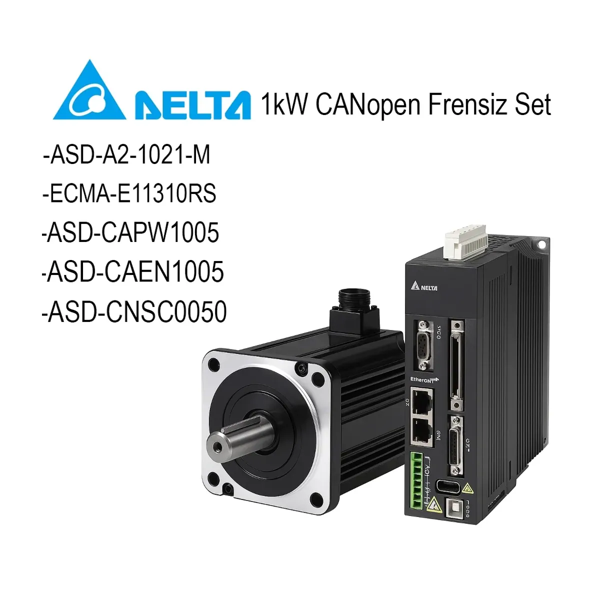 Delta ASD-A2 Serisi 1kW CANopen Haberleşmeli Frensiz Set