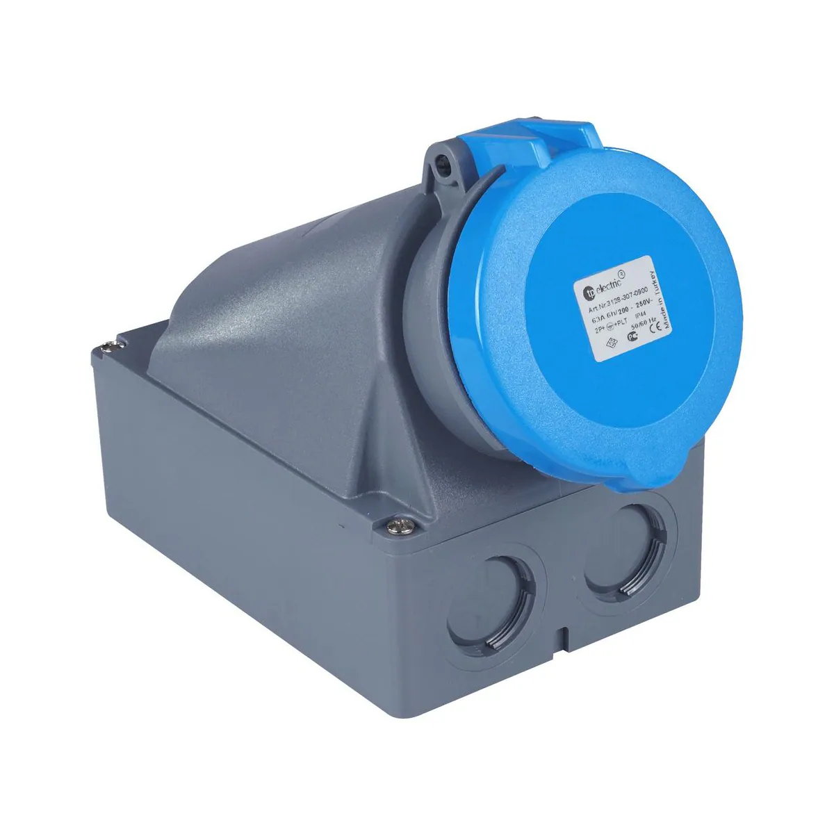 TP Elektrik 3128-307-0900 CEE 3x63A Wall Socket, IP 44, 6h