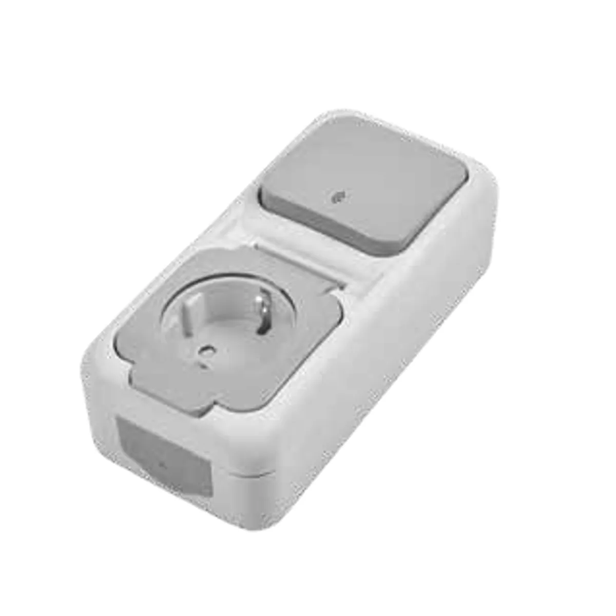 Viko 90550863 Palmiye Anthracite Vertical Two-Way Switch + Grounded Socket with Transparent Cover IP54