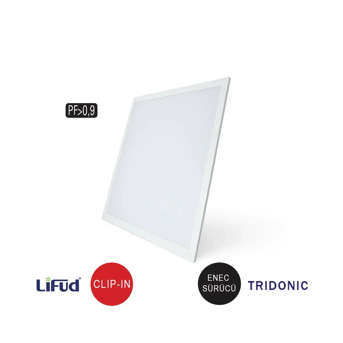 40W Clip-In Flush-Mounted 60x60 Square 4000 K with ENEC Driver Lumia Series Backlight LED Panel Luminaire