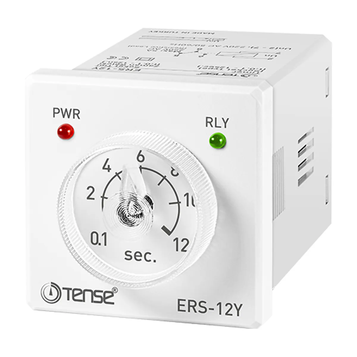 Tense ERS-12Y Timer Relay, up to 12 seconds, 48 x 48 mm