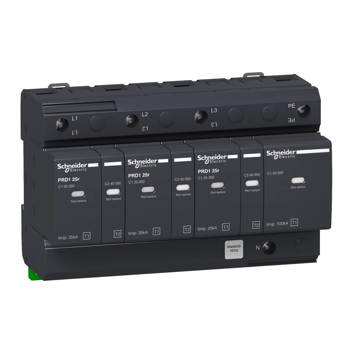Schneider Electric 16332 Kartuşlu tip AG parafudr, PRD1 25r 3P+N — üretici ürün görseli