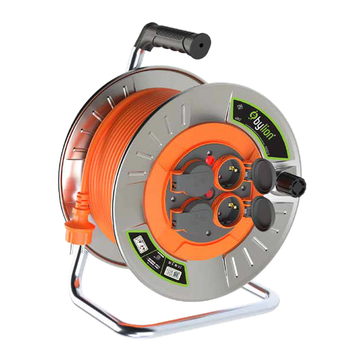 Bylion 124-300-0000 MMP-10000-F Cable Reel 16 A 4-Socket F Type (Schuko) IP44