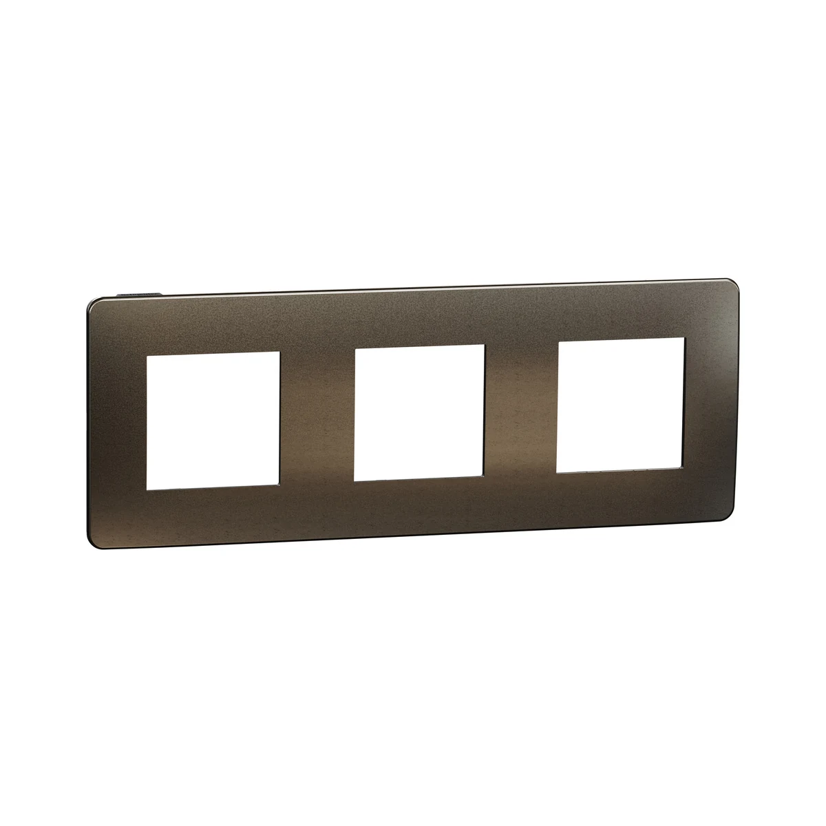 Schneider Electric NU280653M Yeni Unica, Studio Metal 3-Gang Frame, Dark Aluminum/Anthracite