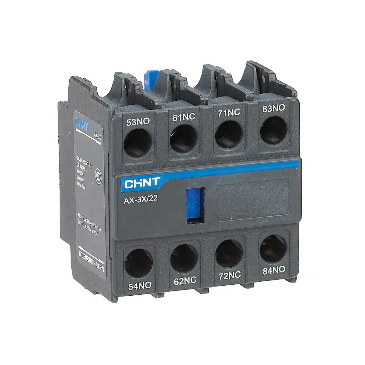 Chint NXC Series AX-3X/20 2NO Auxiliary Contact Block