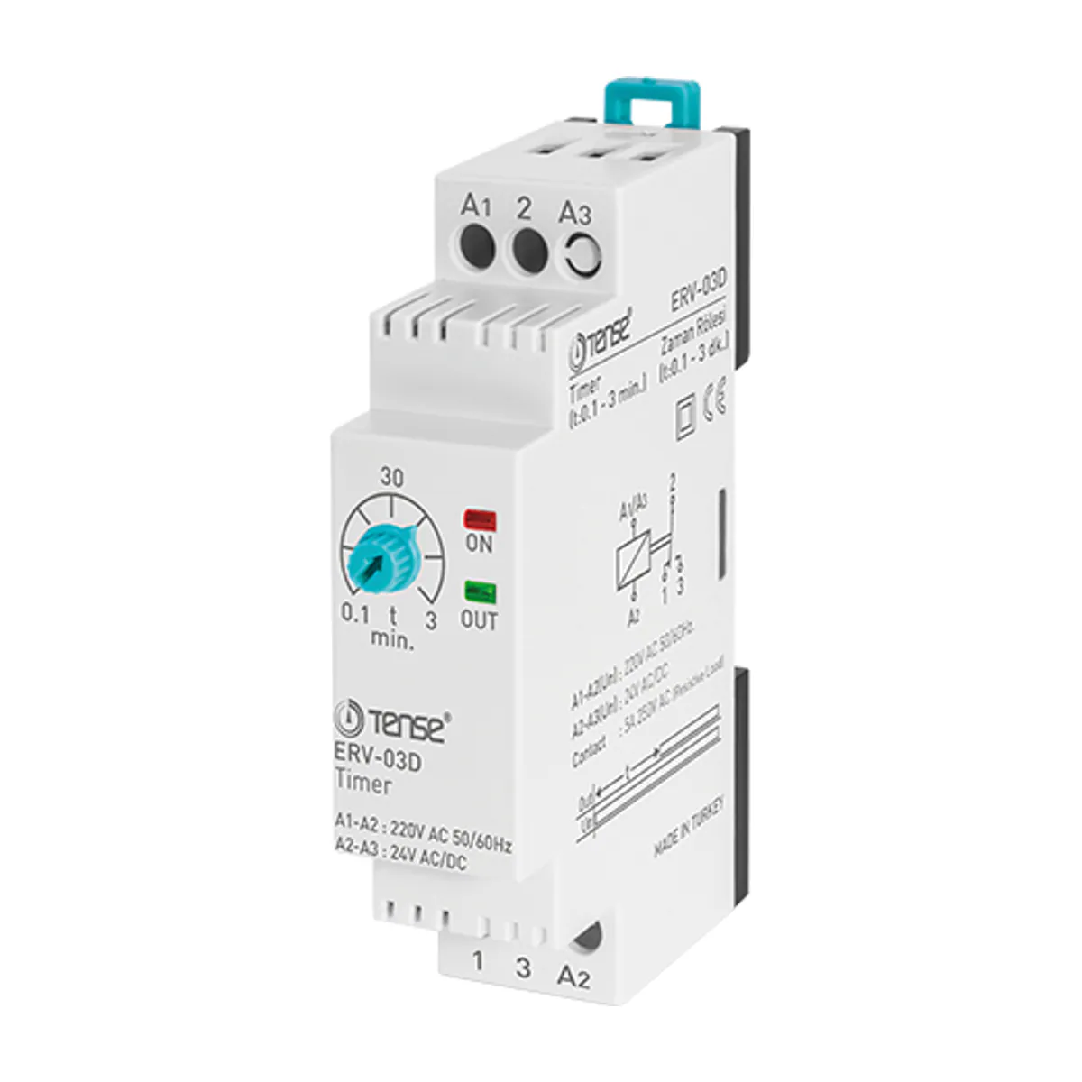 Tense ERV-03D Timer Relay, up to 3 minutes, W-Otomat