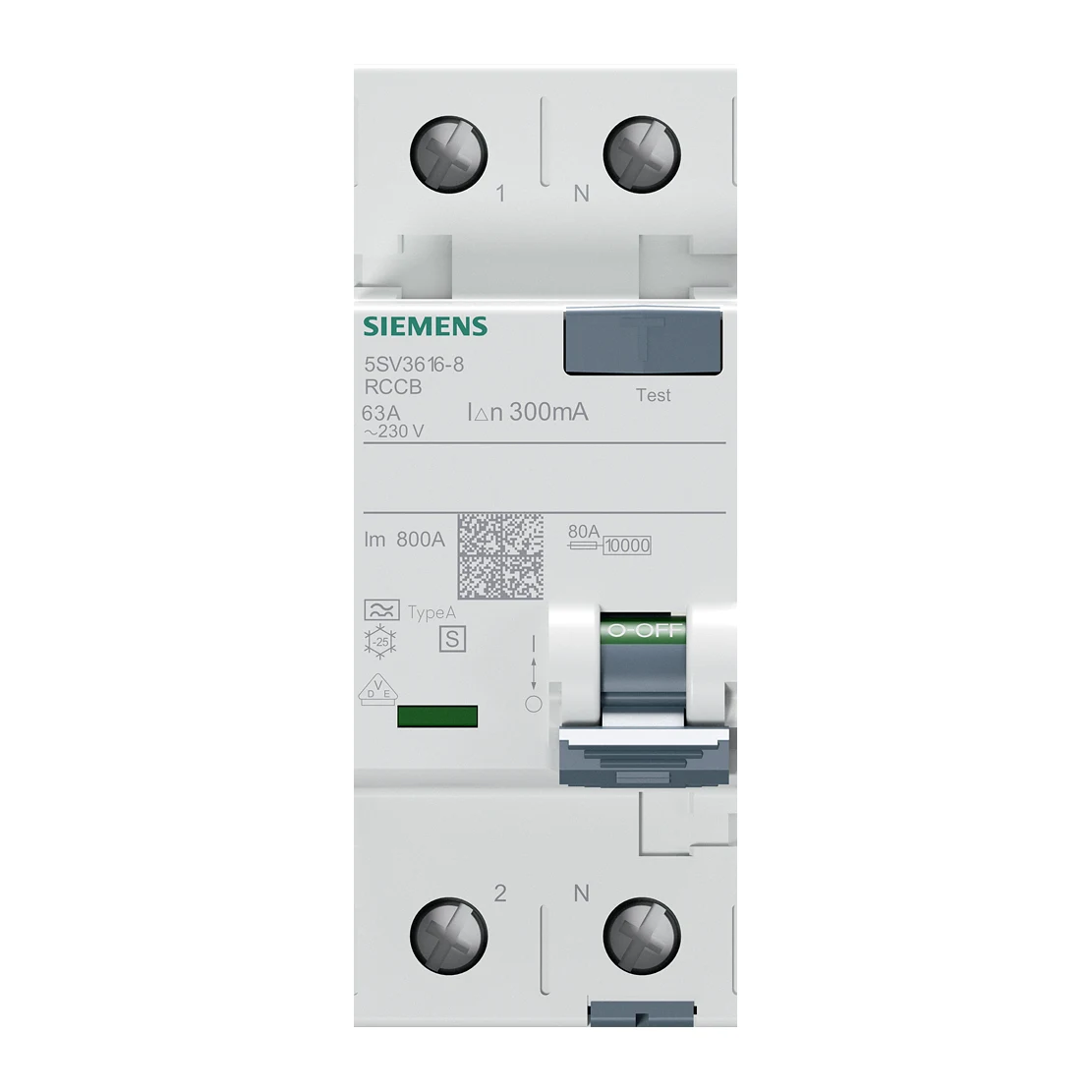Siemens 5SV3616-8 Residual Current Device 63 A 2-Pole