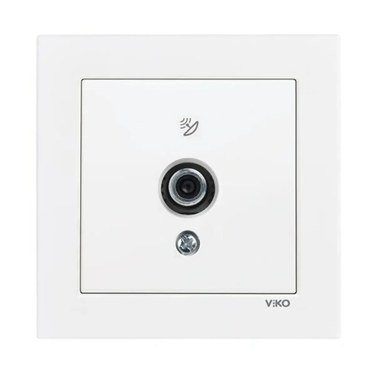Viko Karre 55 White Satellite Socket with F Connector, Terminating