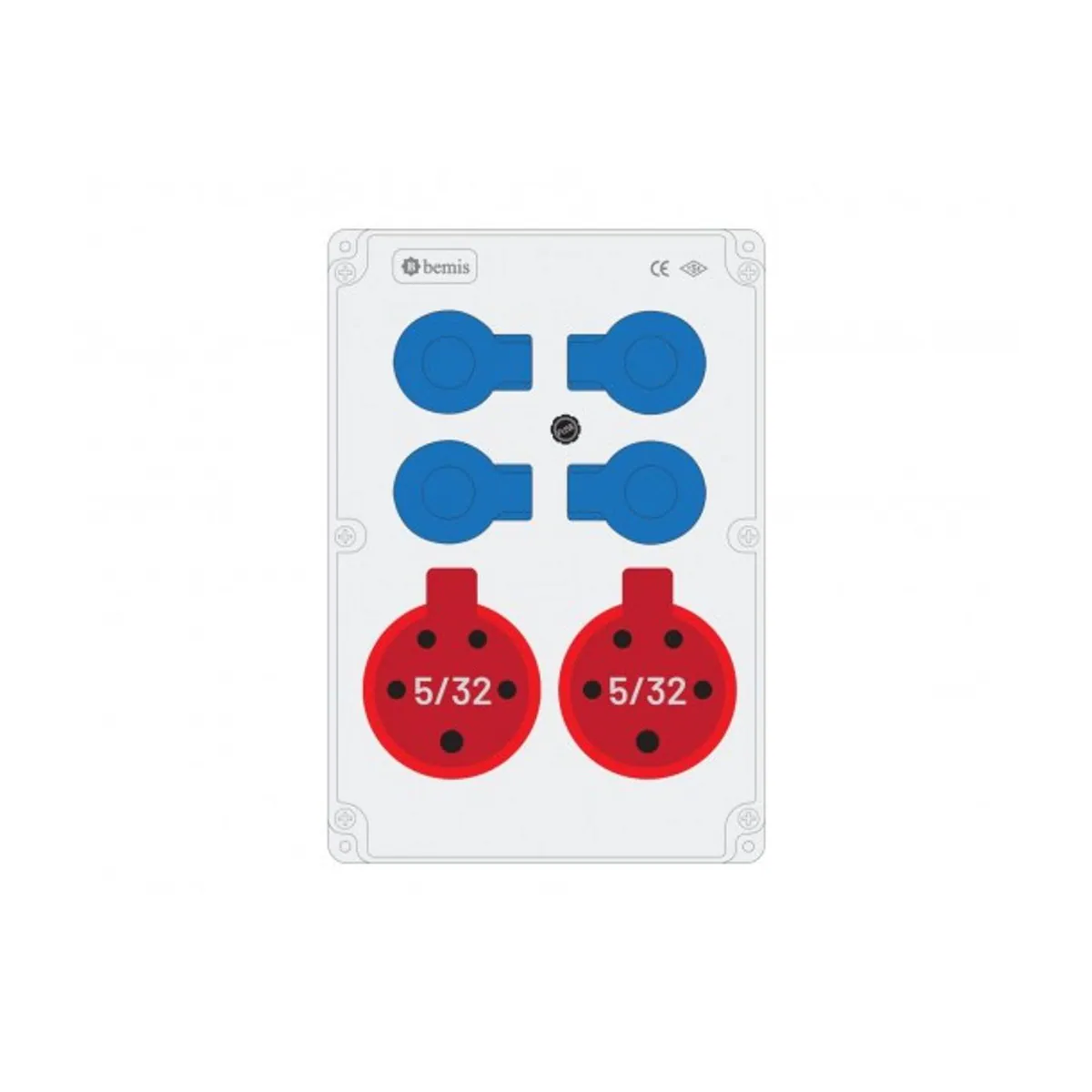 Bemis BKP-8229-4009 Powerbox Socket Box IP44 210x300x90mm