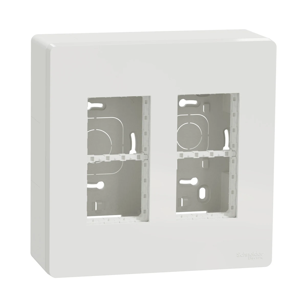 Schneider Electric NU122418 2-Column x 4-Module Workstation Surface-Mount, White
