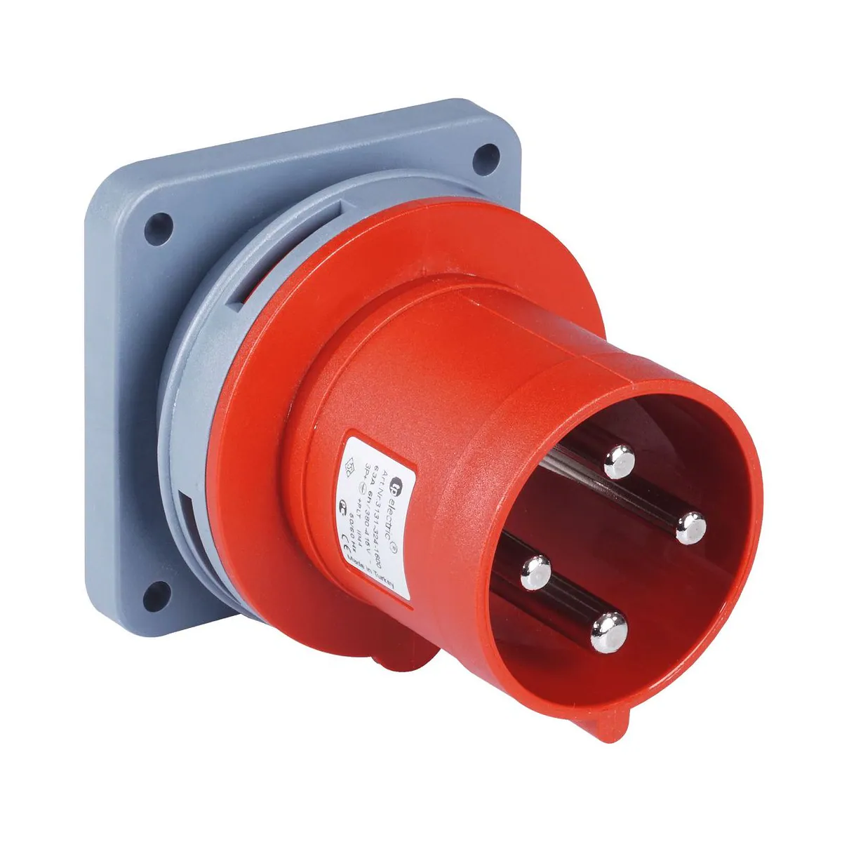 TP Elektrik 3131-324-1600 Uzun Gövdeli Makine Fişi, IP 44, 6h