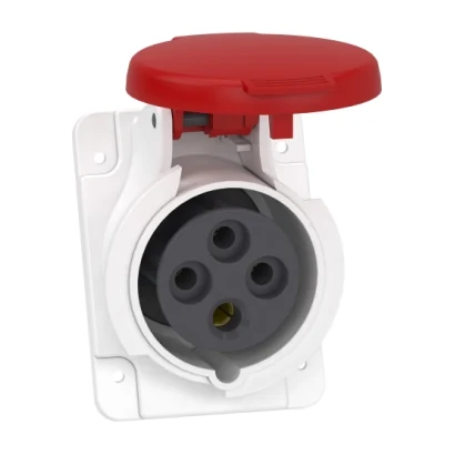 Schneider Electric PKF16F434 4x16A, Three-Phase, 3P+T, IP44, SCREW CONNECTION, Angled Machine Socket