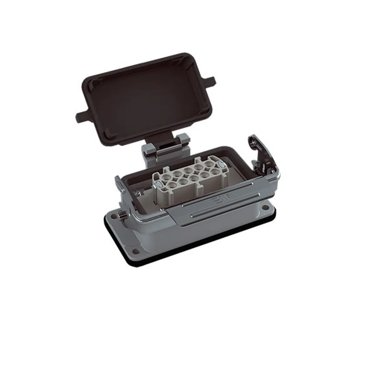 Mete Enerji 403710S 10x16A Çoklu Makine Prizi Tek Metal Mandallı Menteşe Kapaklı