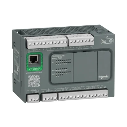 Schneider Electric TM200CE24R M200 PLC, 14 DI, 10 DO, Relay, Ethernet