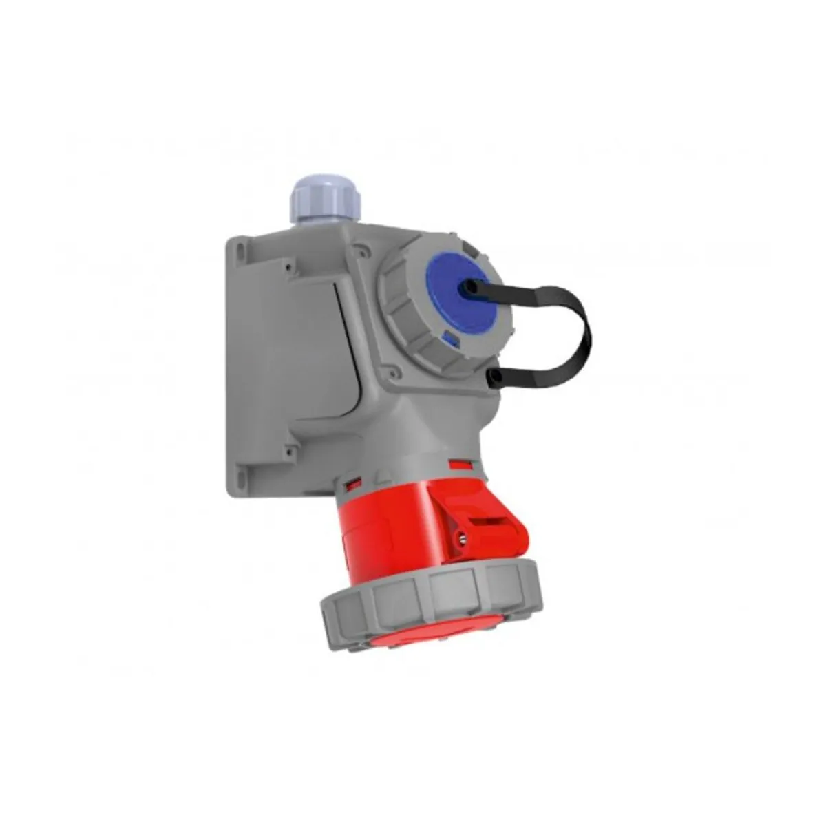 Bemis BC1-3504-7537 CEE 90° Angled Wall Socket with Machine Socket 32 A 3P+E IP67