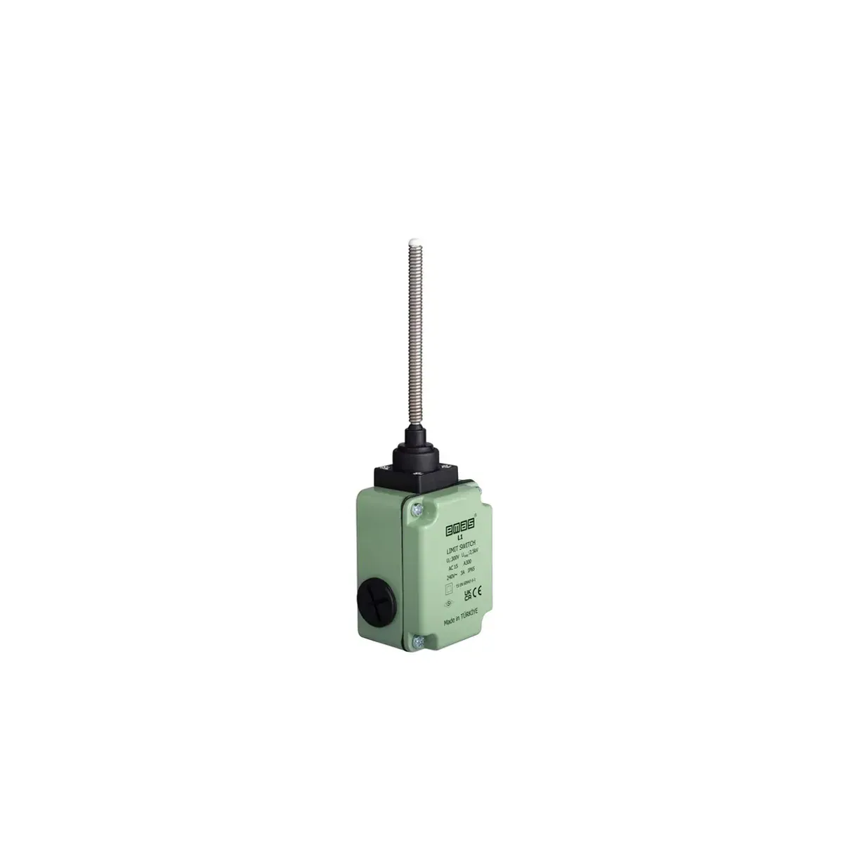 Emas Metal Housing Blunt Plastic End and Metal Spring Lever Snap-Action 1NO+1NC Limit Switch 7mm L1K13SOP103