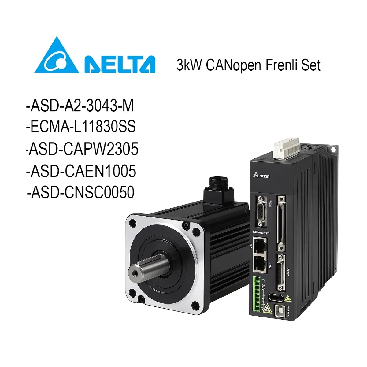 Delta ASD-A2 Serisi 3kW CANopen Haberleşmeli Frenli Set