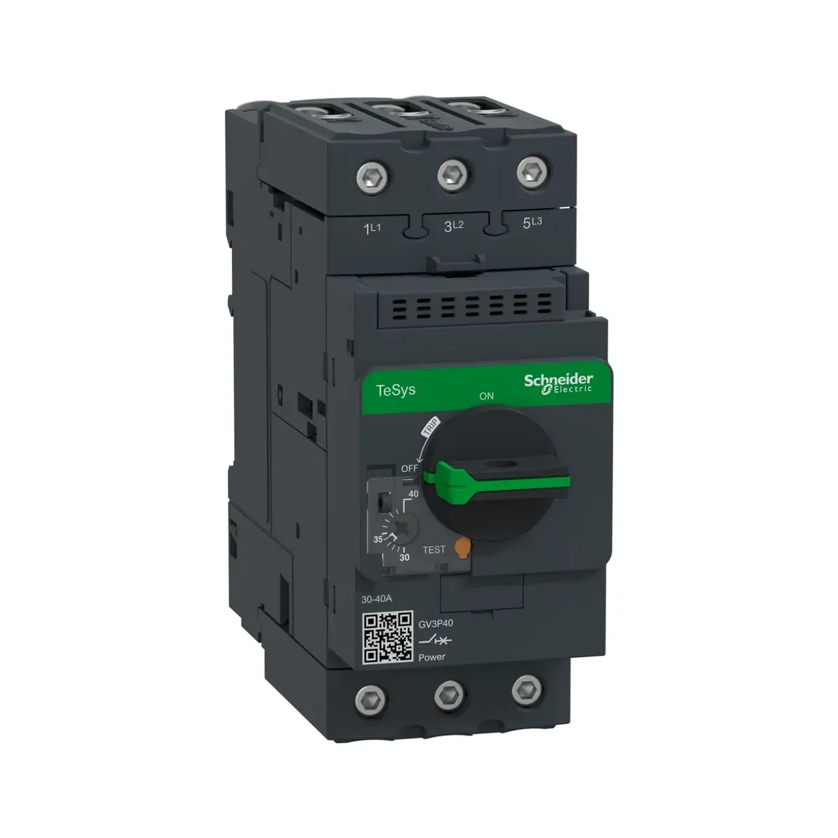 Schneider GV3P40 TeSys GV3 Sigorta Devre Kesici Termik Manyetik 30...40A EverLink BTR Konnektörler