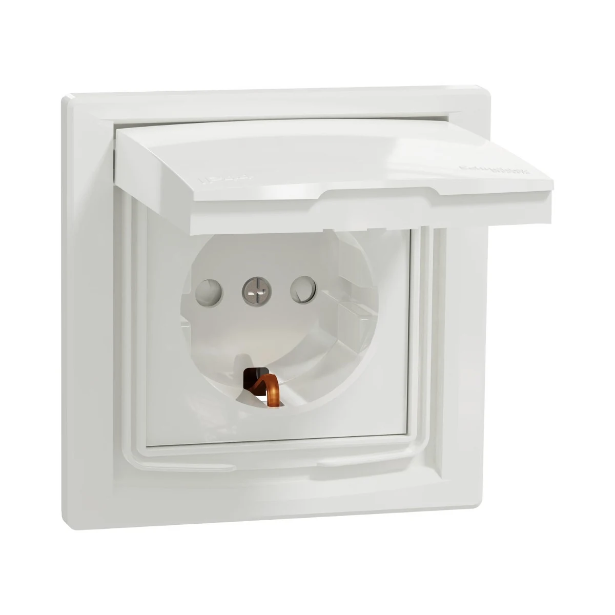 Schneider Electric EPH3100321 Asfora Grounded Socket with Cover IP44
