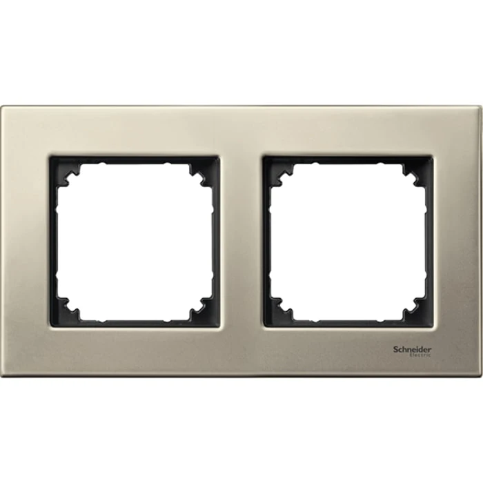 Schneider Electric MTN403205 Double frame, M-Elegance Glass, Titanium
