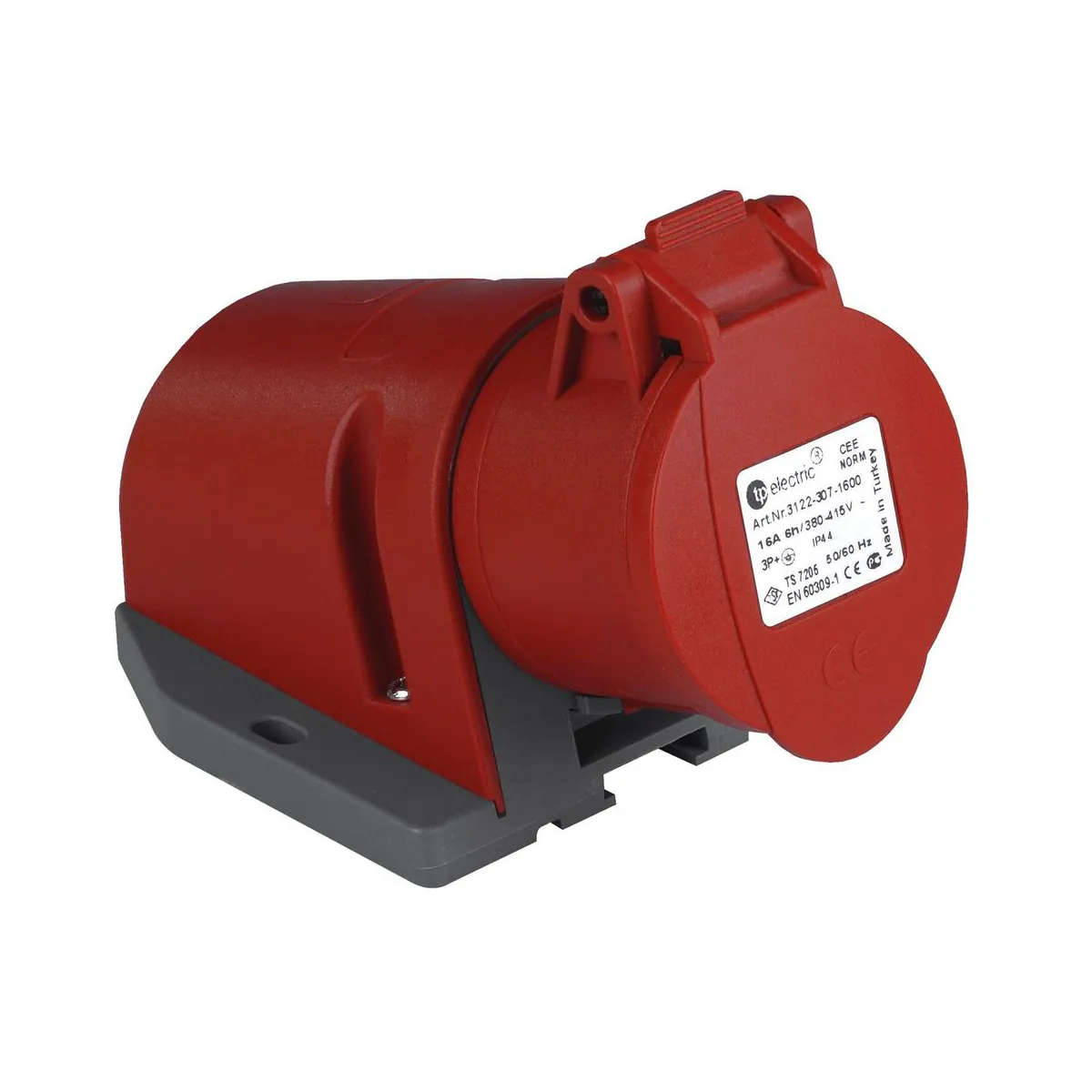 TP Elektrik 3122-307-1600-3h CEE 4x16A Wall Socket, IP 44, 3h