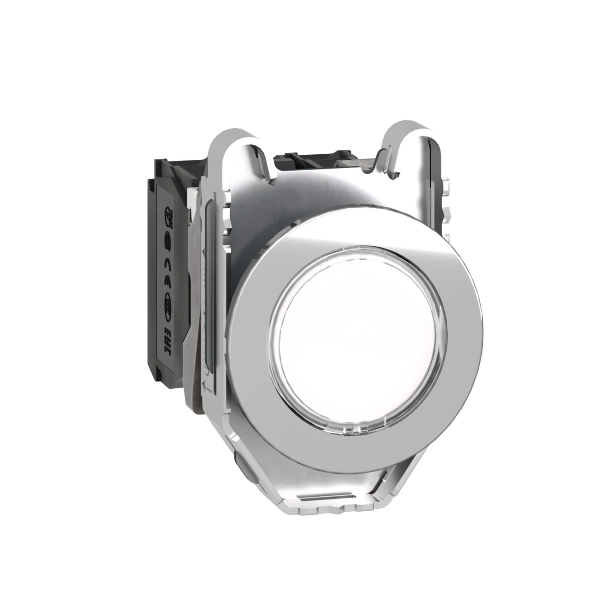 Schneider Electric XB4FW31M5 Illuminated, Momentary push button LED 230 VAC White 1 NA+1 NC