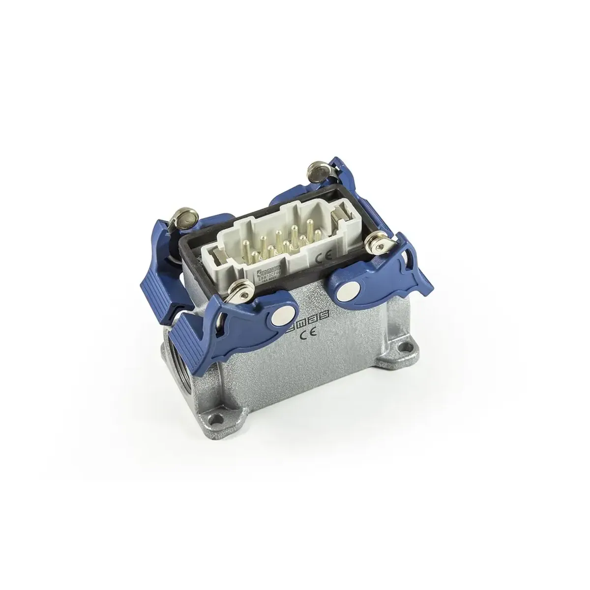 Emas Metal 10 Contact Wall-Mount Type Plug 16A Dual Side Entry 4 Latched Multi-Contact EBM10FD24