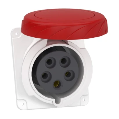Schneider Electric PKF32F735 5x32A, Three-Phase, 3P+N+T, IP67, SCREW, Angled Machine Socket