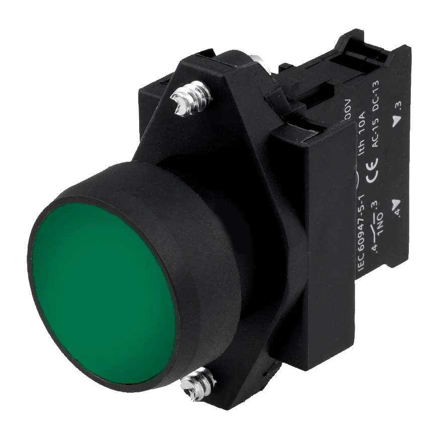 Siemens 3SB6110-0AB40-1BA0 Control Push Button Green 1NO