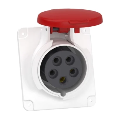Schneider Electric PKF16F435 5x16A, trifaze, 3P+N+T, IP44, VİDALI, Eğik Makine Prizi — üretici katalog görseli