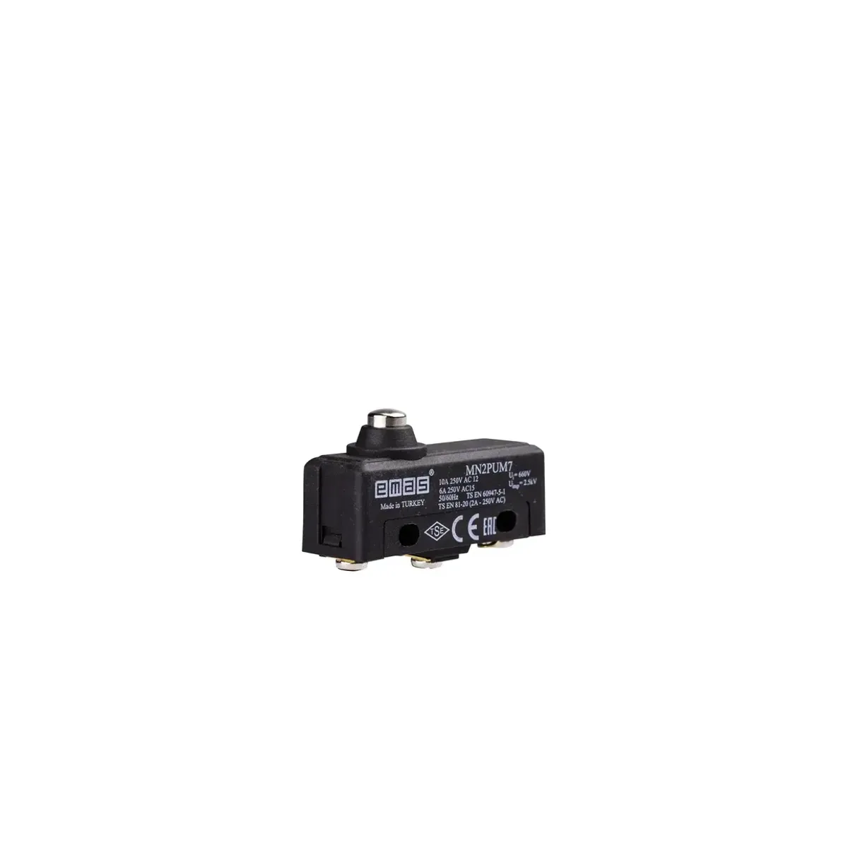 Emas Metal Kalın Pimli 1CO MN2 Serisi Plastik Mini Switch MN2PUM7