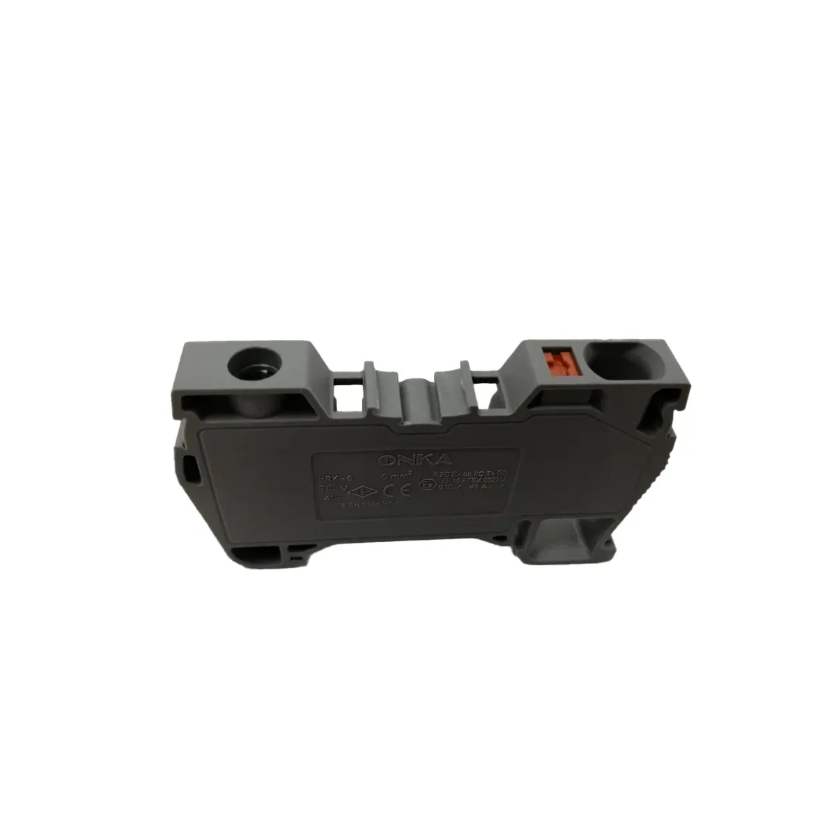 Onka HRK 6mm2 Hybrid Connection DIN Rail Terminal Block Black