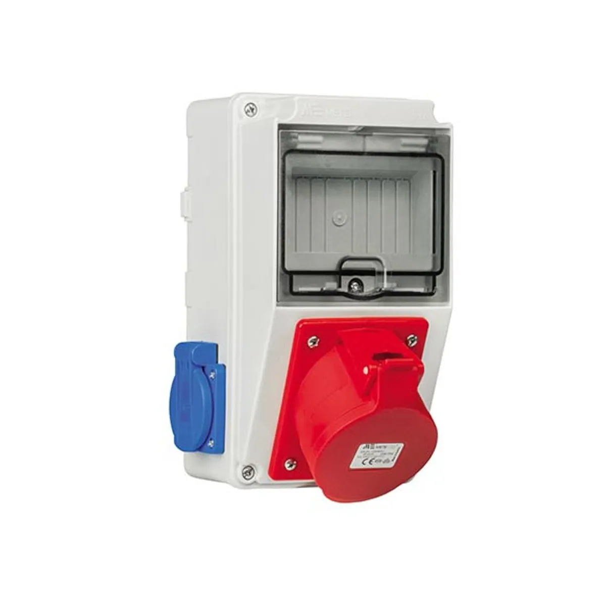 Mete Enerji 70025050B001 1 adet 5x32A IP44 Eğik Makine Prizi Önde + 2 adet 1x16A IP44 Pano Prizi Yanda