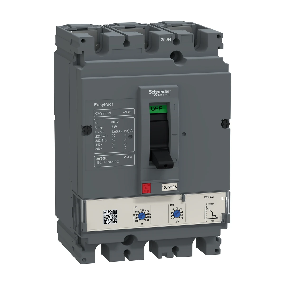 Schneider Electric LV510555 EasyPact CVS100N 100A ETS 2.2 50 kA 3P — temsili üretici aile görseli
