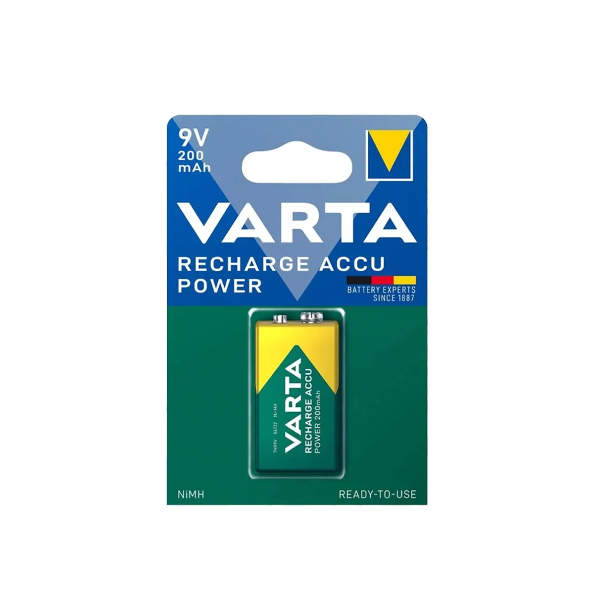 Varta 9V 200mAh NiMH Recharge Accu Power Rechargeable Battery